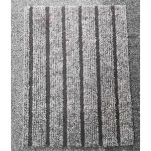 GARVEE 6FT*23FT Boat Marine Carpet, Stripe Brown Marine Carpet, Indoor/Outdoor Rug, TPR Non-Slip, Waterproof, for Patio Deck, Outdoor Use, Camping