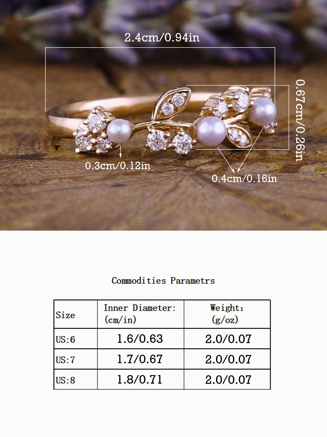 S925 Sterling Silver Faux Pearl & Artificial Zircon Decorated Ring, Vintage Style Ring for Women, Trendy All-match & Exquisite Jewelry for Birthday Gift, Vintage Rings, Promise Ring