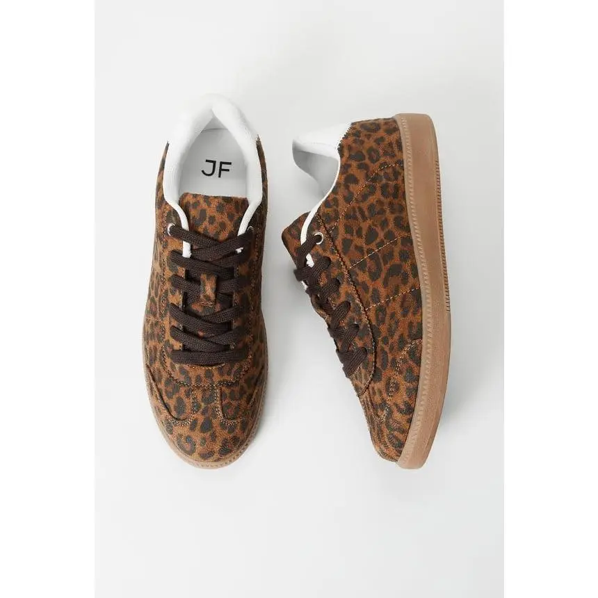 Women's Colorful Leopard Print Microfiber Suede Low-Top Casual Trainers - Bold Animal Print Walking Shoes, Breathable Flat Footwear for Streetwear, Running Errands, Bold Animal Print Casual Trainers
