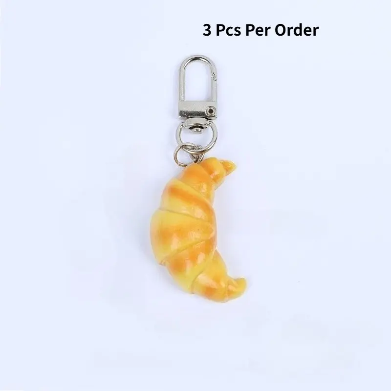 3pcs, Realistic Horn Keychain - Durable Plastic Food Toy Pendant, Creative Men's Accessory, Fits Backpack and Keys, Unique Gift Idea, Novelty Key Holder, Fun Design, Sturdy Clasp