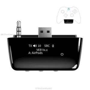 Bluetooth 5.2 Wireless Audio Adapter for Xbox One, Xbox Series X |     S and Elite 2 Controller, Xbox Mic Adapter with Screen Supports Low LatencyFFMotionModeDD17CoreComet