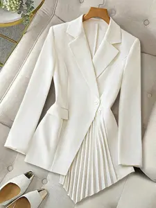 Elegant New Women's Suit Jacket, Asymmetrical Design, Stylish Outerwear, Perfect for Formal Occasions, Unique Fashion Statement