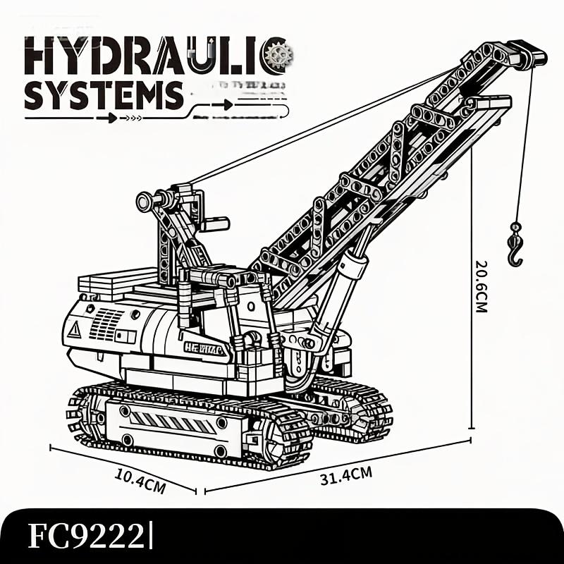 2026 New Popular Engineering Model Kit, with Crane and Truck |   City series construction blocks, adult educational toy, gift for men, no batteries required, yellow