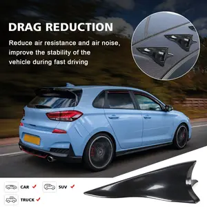Airflow Vortex Generator & Shark Fin Diffuser Aerodynamics Kit, Carbon Fiber Car Roof/side Skirt Spoiler Combo, Vehicle Downforce System, Car Accessories