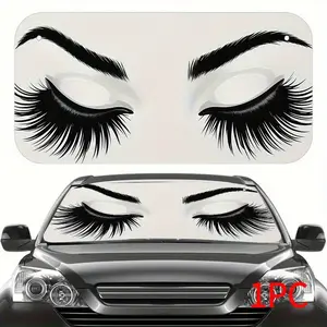 1Pc Universal Car Windshield Sunshade, Foldable UV Protection Cover, Heat Reflective, Fits Sedan, Suv, Off-Road Vehicles, Fun Car Accessory, Sun Shield For Car Windshield