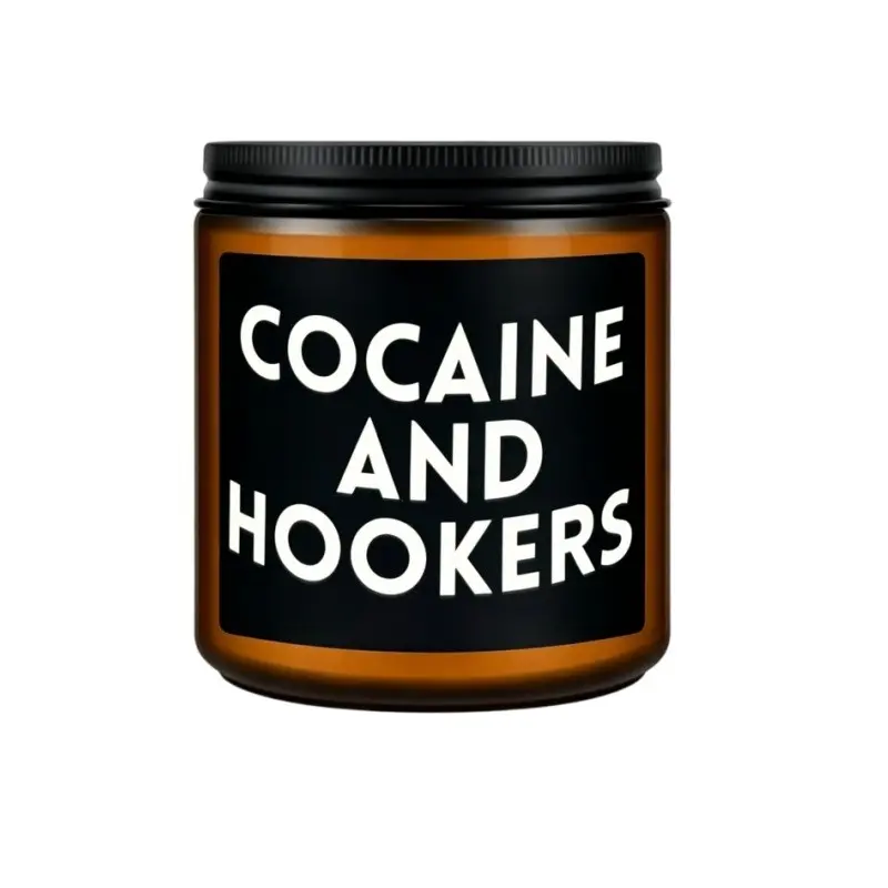 Smells Like Cocaine & Hookers, Funny Candle Gift, Funny Gift For Birthday, Adult Candle, Best Friend Birthday Gift, Soy Candle, Gift For Him, Candle Gift