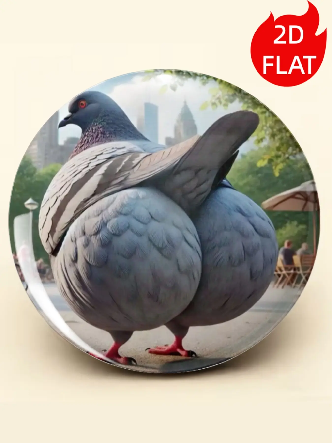 1pc Funny Chubby Pigeon Pin Badge, Cute Pigeon Meme Button Pin, Funny Bird Brooch for Backpack, Hat, Jacket & Clothing Decoration, Novelty Gift Accessory, Lapel Pins