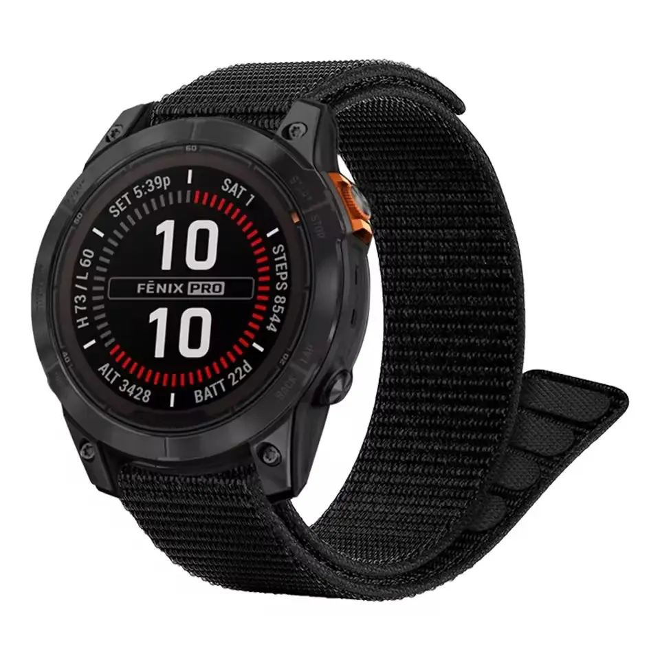 26mm 22mm Woven Nylon Strap for Garmin Tactix 8 7 Pro Delta Bravo/Enduro 3 2/Fenix 8 8 Pro 47mm 51mm E 7 7X Pro 6 6X 5 5X Puls/Epix Pro/MARQ Quick Release Sports Watchband Bracelet Smartwatch Replacement Straps
