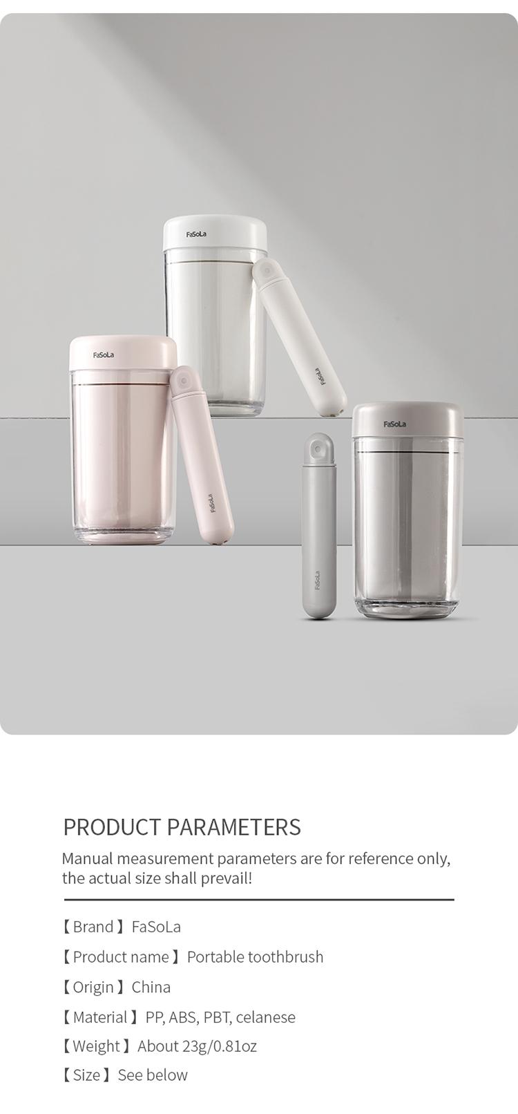 FaSoLa Travel Folding Toothbrush Multi-Functional Gum Protection Toothbrush Dustproof Small Head Toothbrush High-End Travel Portable Toothbrush