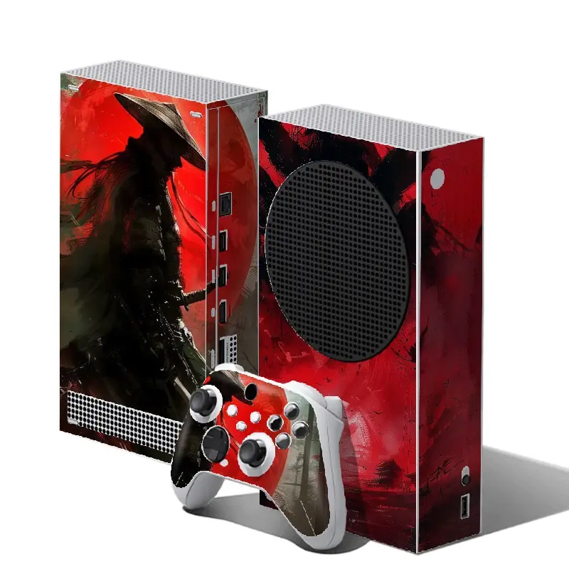 Xbox Series S Sticker, Artistic Ink Painting Design, Full Coverage Protective Film, Vinyl Material, Waterproof and Scratch-Resistant, Easy Removal