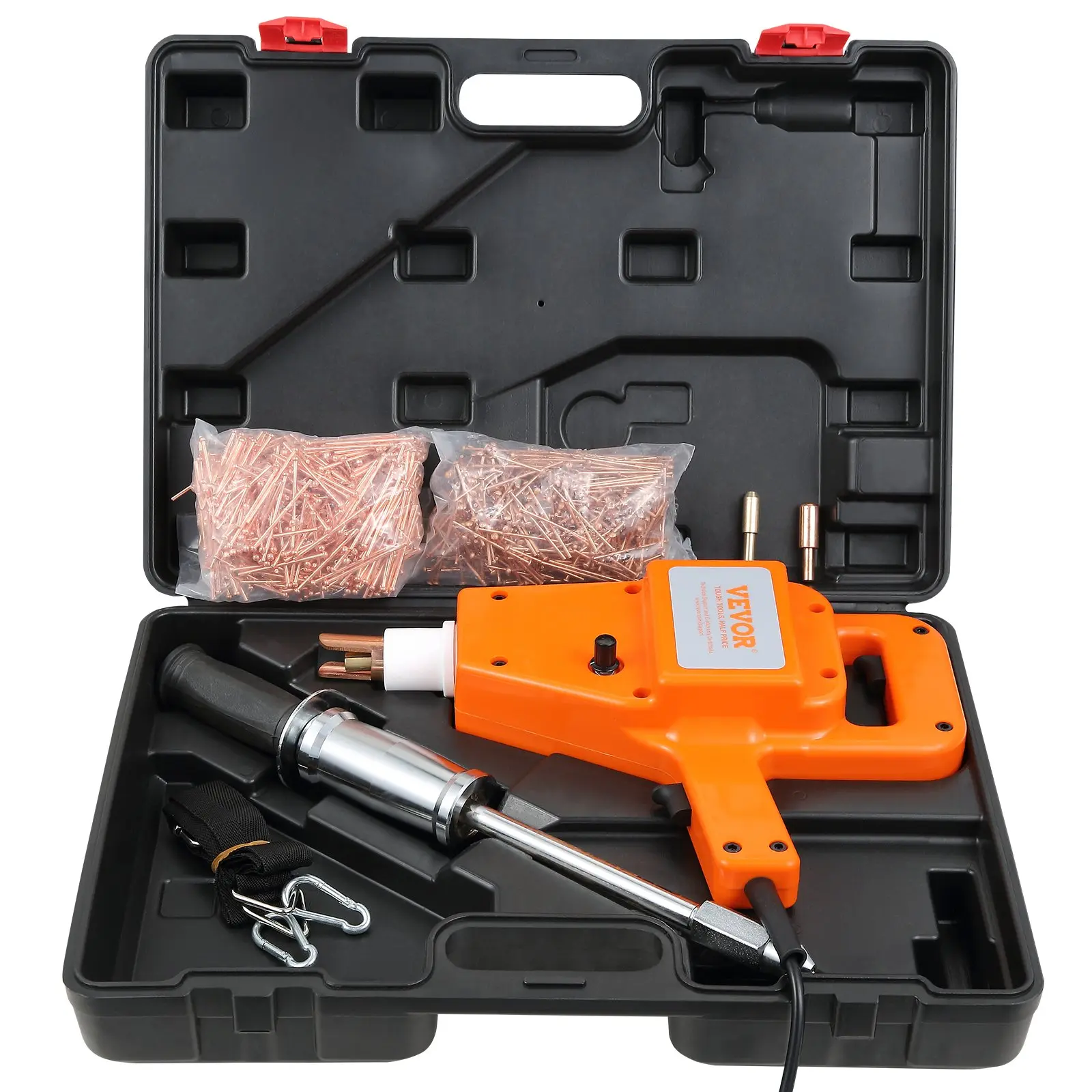 【DealsForYouDays】VEVOR Stud Welder Kit, 1600A Stud Welder Dent Repair Kit, 800VA Spot Welder Stud, 110V Welder Stud Kit, Stud Gun Dent Puller Kit with Complete Accessories, Dent Welder Repair for Auto Body Repairing