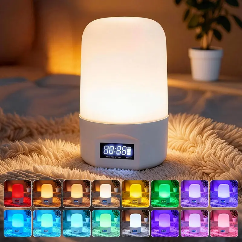 Portable LED Touch Table Lamp, USB-C Rechargeable, Adjustable Brightness, 3 Color Modes, RGB, Ideal for Bedroom, Loft, Desk Decor