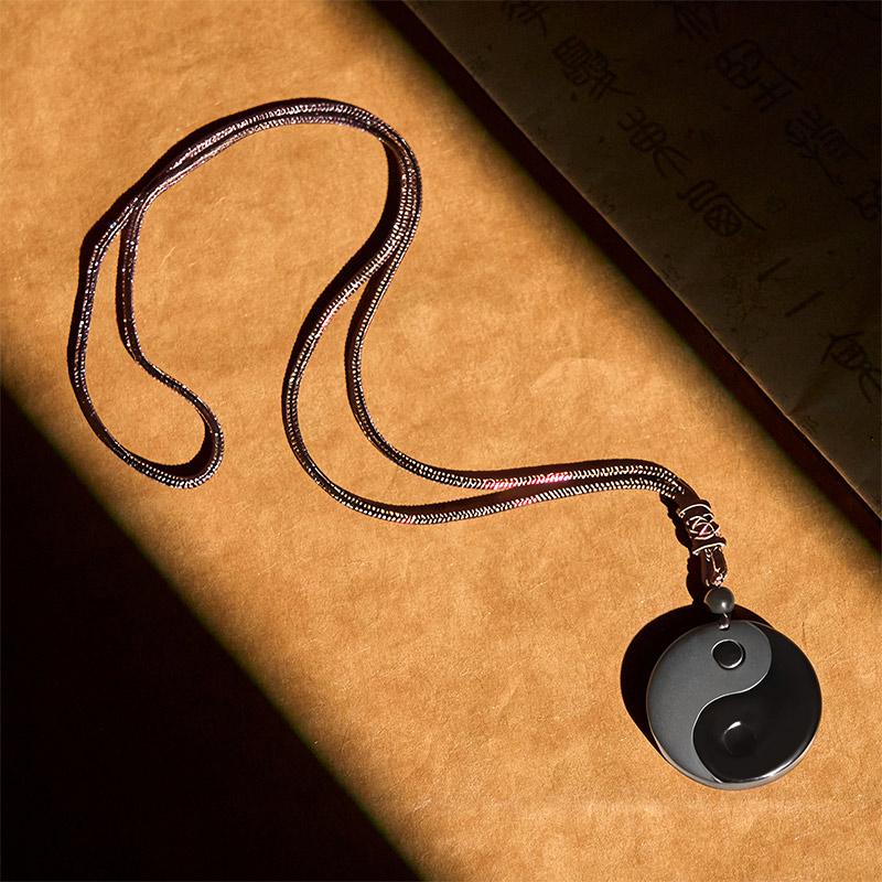 BuddhaStones Yin Yang Balance Necklace – Release Negativity & Restore Inner Harmony |   Feng Shui Pendant for Positive Energy |   Modern Spiritual Jewelry