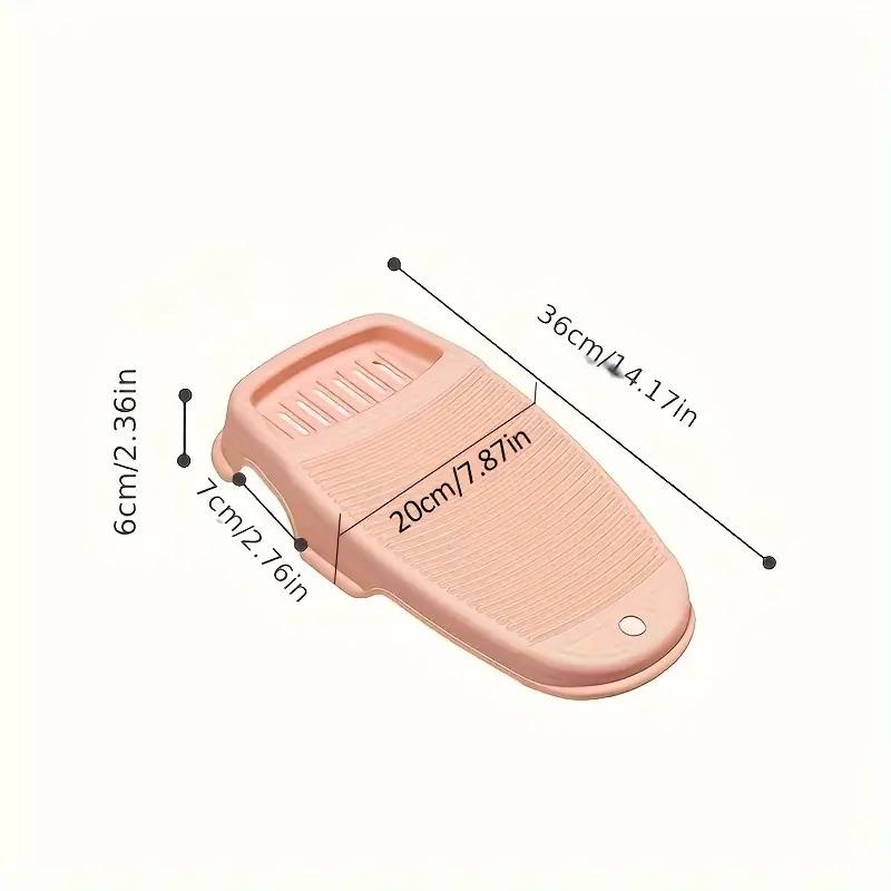 Portable Non-Slip Plastic Washboard with Integrated Soap Holder, Sturdy Manual Laundry Scrub Board for Hand Washing Clothes and Delicates