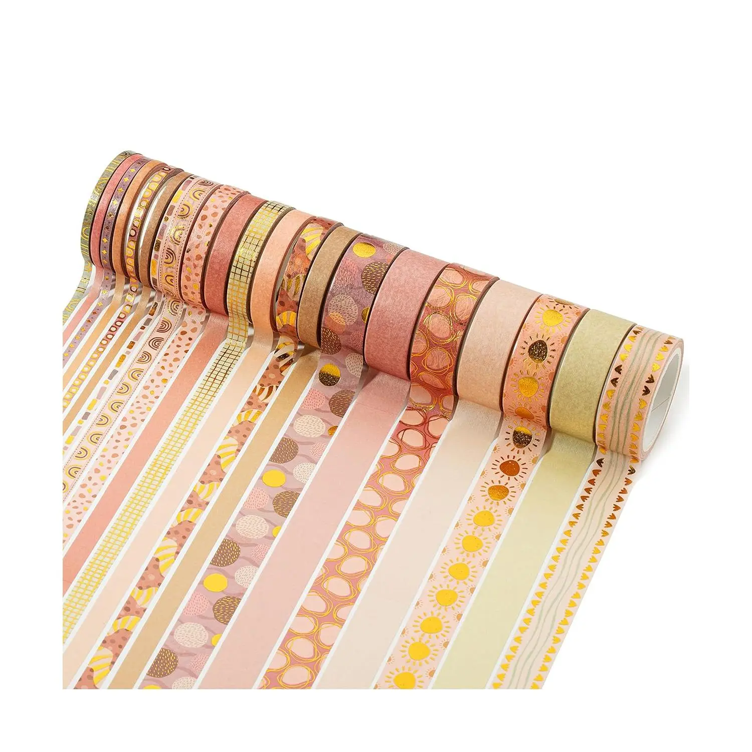 - Washi Tape Set, 21 Rolls,  Sizes, Boho Design | 5.5 Yards/Roll, Washi Tape for Scrapbook, Arts, Crafts, Journals and Planners