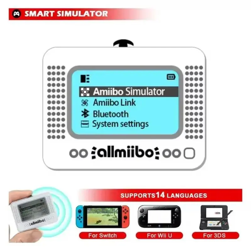 Rechargeable Smart Simulator Compatible Bluetooth-compatible Universal Writer for All Miibo Games, Switch Wiiu Accessories, Language Support