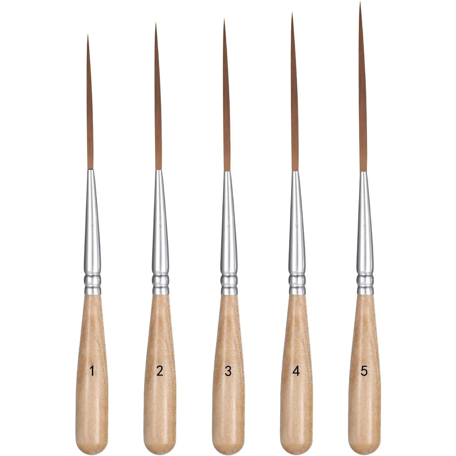 5 count Long Liner Brushes Detail  Brushes Extra Long Fine Point Tip Pinstriping Scroll Outlining Brush for Artists Beginners Watercolor  Painting Marking Outlining Filling Creating