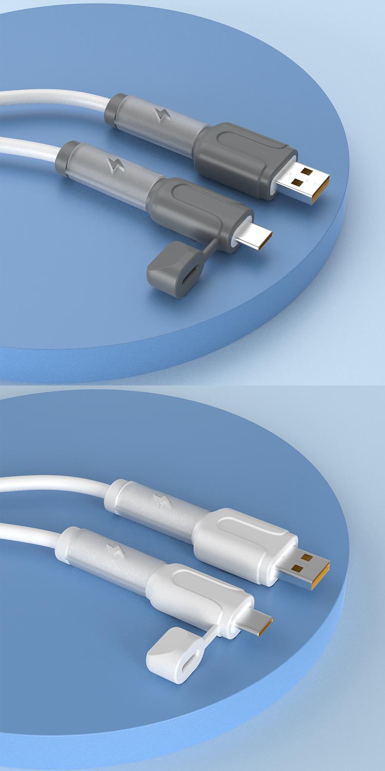 Data cable protective cover, charging cable protective cover, anti-break connector protective cover, suitable for IOS and Android phone charging cables