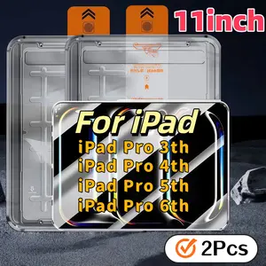 2-Pack HD Tempered Glass Screen Protector for iPad Pro 11-Inch, 9h Hardness, Easy Install, Anti-Scratch, No Dust, No Bubbles