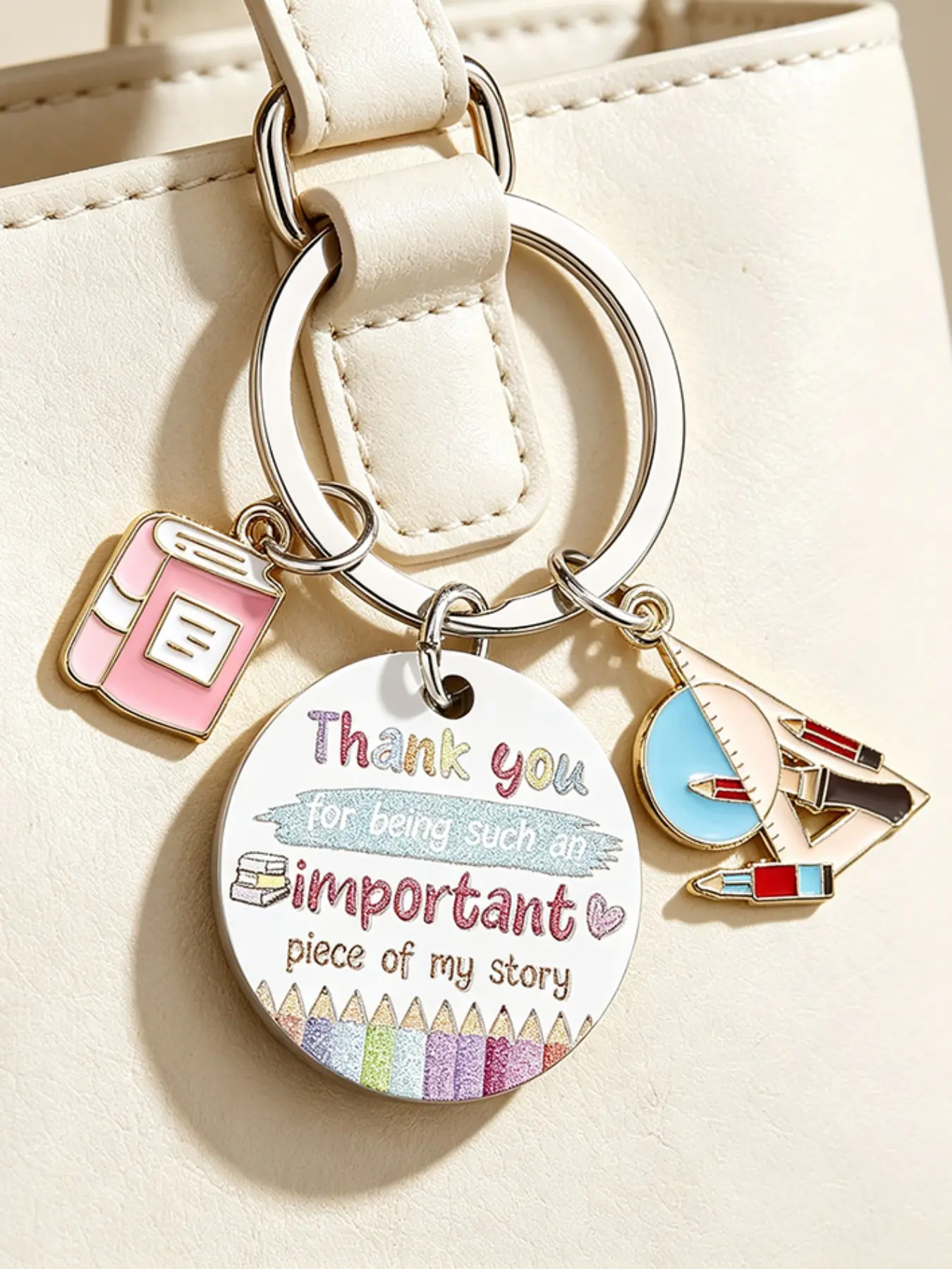 Teacher Gift Keychain, Best Teacher Keychain, First Day Back-To-School Thank You Gift, Women's Gift, Birthday, Christmas, Welcome Back Gift