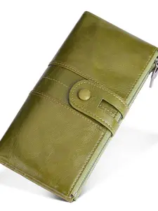 Vintage Long Wallet, Large Capacity Card Slot Cash Divider Design, Elegant Handheld Style, Daily Commute Fashion Accessory