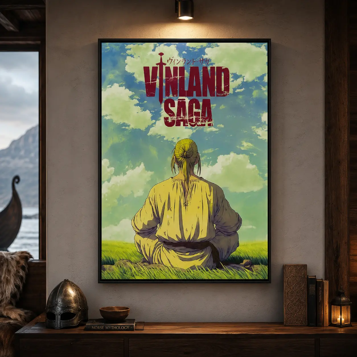 Vinland Saga Anime Poster – Thorfinn Viking Art Print, Retro Japanese Manga Wall Decor, Nordic Warrior Anime Gift, Canvas Wall Art Print, Anime Room Decor for Bedroom Dorm Gaming Room Office, Viking Manga Poster, Gift for Anime Fans