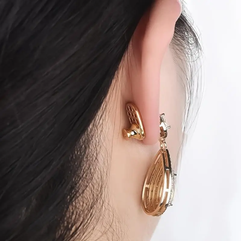 Earring Support Holder, 18k Hypoallergenic, Anti-Droop Lifting Stabilizer, Invisible Backing Support, Essential Jewelry Care Accessory
