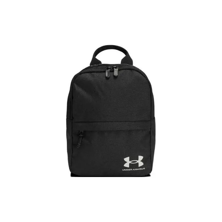 Under Armour Logo Zippered Polyester Backpack – Unisex Mini Style in Black