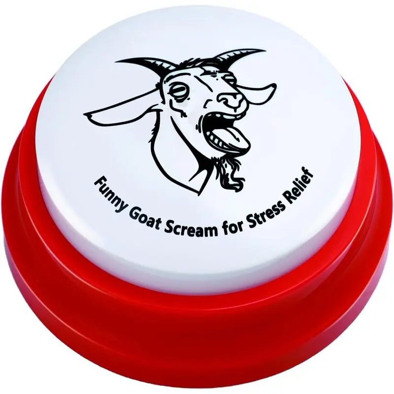Screaming Goat Sound Button,Screaming Goat Desk Toy Talking Button,Funny Gag Gifts for Men Women,Weird Things Office Pranks Stuff for Adults,Prank Noise Maker,White Elephant Gifts for Adults
