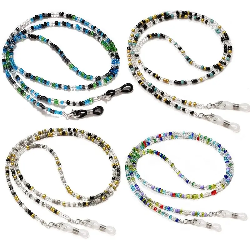 Women's 4-Pcs Acrylic Beads Eyeglass Chains - Neck Strap Glasses Holder for Casual Wear