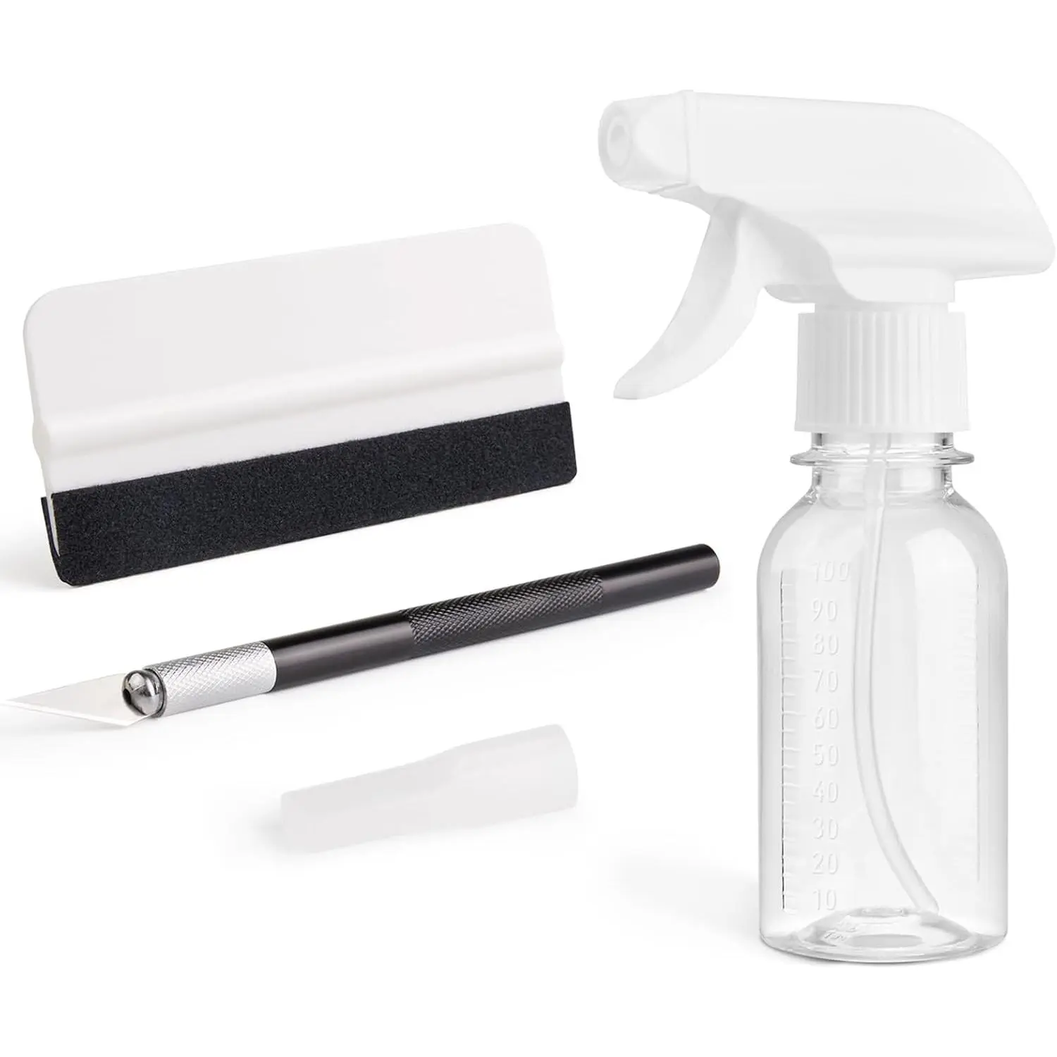 Window Tint Kit, 3 count Window Film Tools Set for  & Glass | Complete Application Tool Kit, Felt , Carving , 100ML  Bottle, Easy to Apply for Window Tints Wallpaper