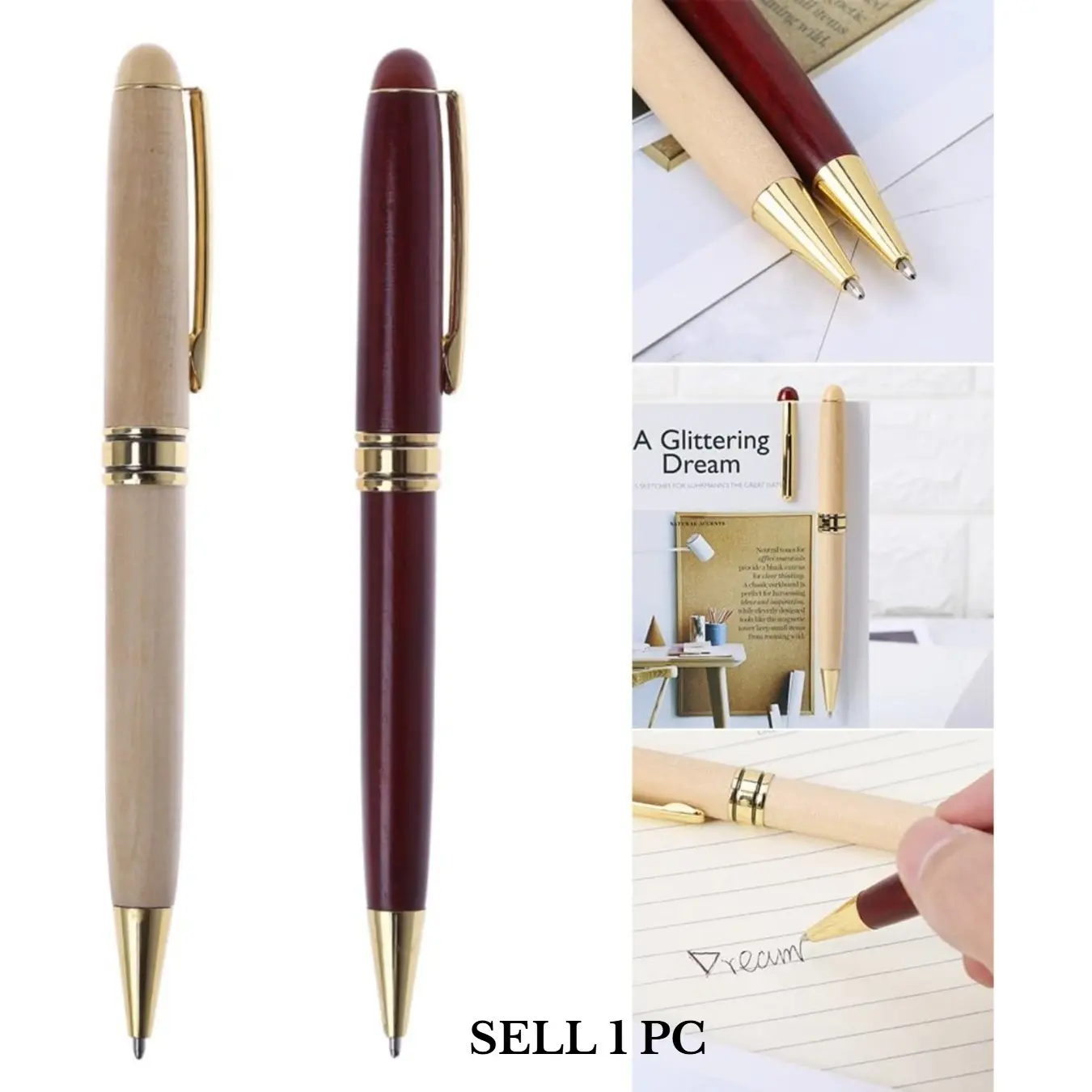 1 Pack Calligraphy Ballpoint Pen, Smooth Consistent Ink Flow Writing, Excellent for Gothic, Italic & Arabic Script Handwriting, Premium Art Lettering Drawing Stationery Ball Pen for Artists and Writing Lovers