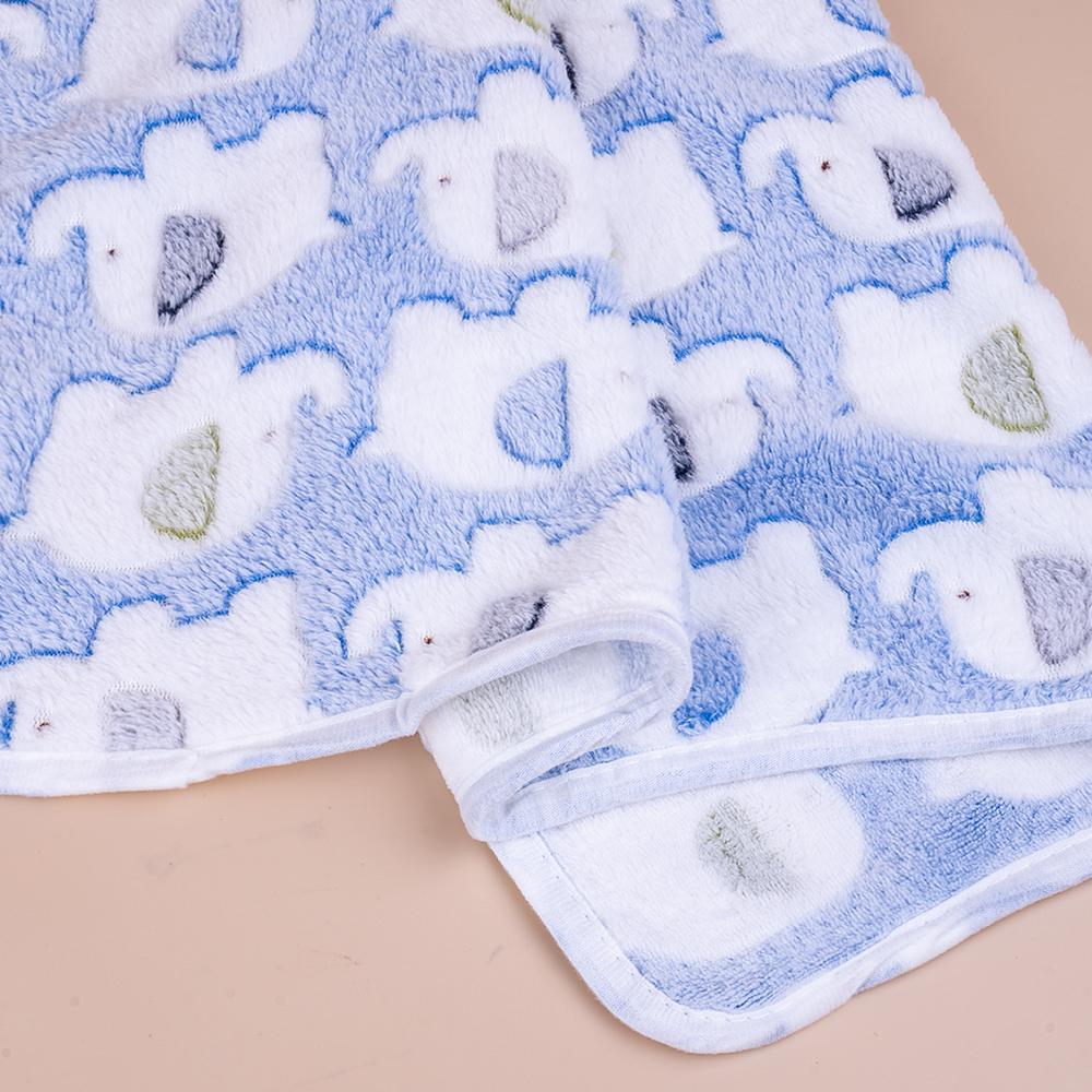 Cartoon Elephant Pattern Pet Blanket, Soft Plush Pet Blankets For Dog & Cat, Flannel Throw for Puppies and Kittens