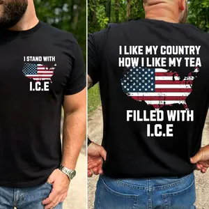 I Like My Country How I Like My Tea, Filled With ICE Shirt, Funny Trump Ice Shirt, Trump Supporter Tee 4th of July Tee Trump Merch 2028 MAGA