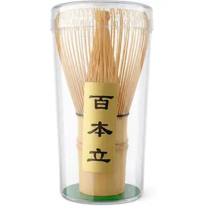 Bamboo Matcha Whisk Set (Chasen) Traditional Handcrafted 100-Prong Whisk for Matcha Tea Ceremony Creates Smooth Creamy Foam Authentic Matcha Tea Tools & Accessories