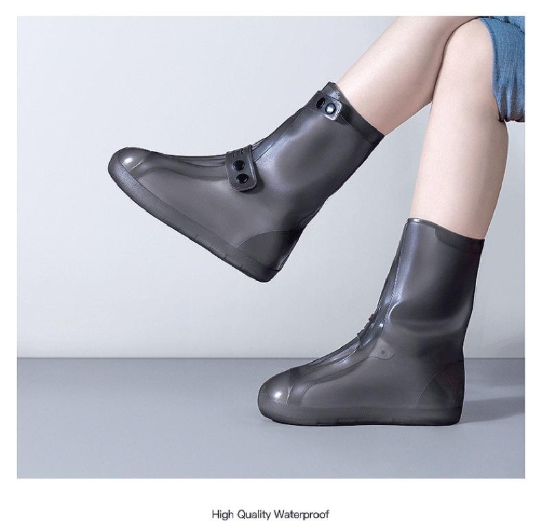 Kids Rain Shoe Covers Waterproof Silicone Thickened Anti - Slip Wear - Resistant Reusable High - Top Rain Booties for Girls Outdoor Rainy Days