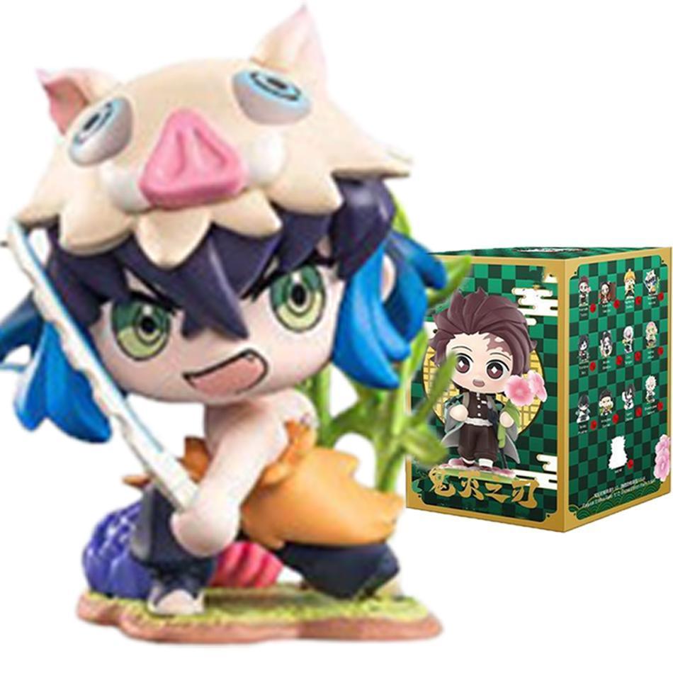 Demon Slayer Tanjiro Kamado Nezuko anime cartoon figure blind box creative personalized statue model ornament surprise gift box
