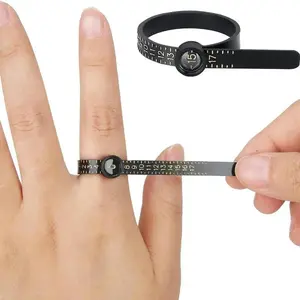 Ring Size Measuring Tool with Magnified Glass for Accurate Finger Measurement, Reusable Jewelry Sizing Gauge, Handheld Measuring Accessory for Rings