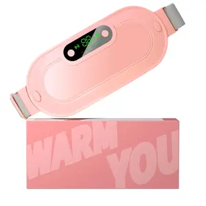 Cordless Heating Pad with Massage for Period Cramps – USB-C Fast Heating, 3 Modes, 4 Massages, LED Display, Quiet & Portable