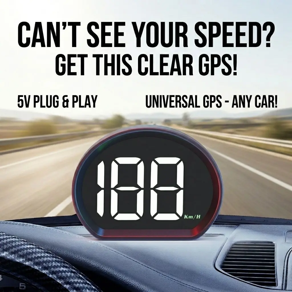 Stop Worrying About Tiny Speedometers! Get This Big Font Easy Read Dashboard Speed Display GPS Speedometer - Perfect for All Cars & Vehicles