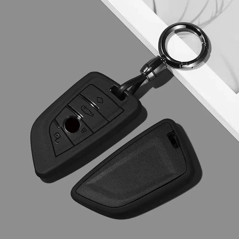 ABS Car Key Case Cover, Compatible with BMW 1 3 5 7 Series, M3, M4, X1, X3 G01, X4 G02, X5 F15 F16, F07 F10 F20 F21 F30 F31 F32 F34 Models, A