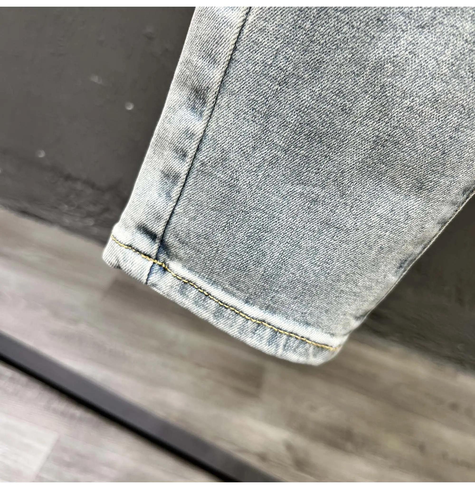 Slim Fit Men's Jeans Winter Faion Korean Sle Small Footed Pants Waed Elastic Long Trousers Haome Youth Casual Wear