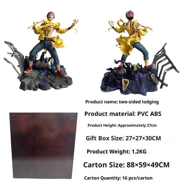 Jujutsu Kaisen Ryomen Sukuna Figure 27cm High Detail Pvc Statue King Of Curses Collection Desktop Ornament Home Decor Gift