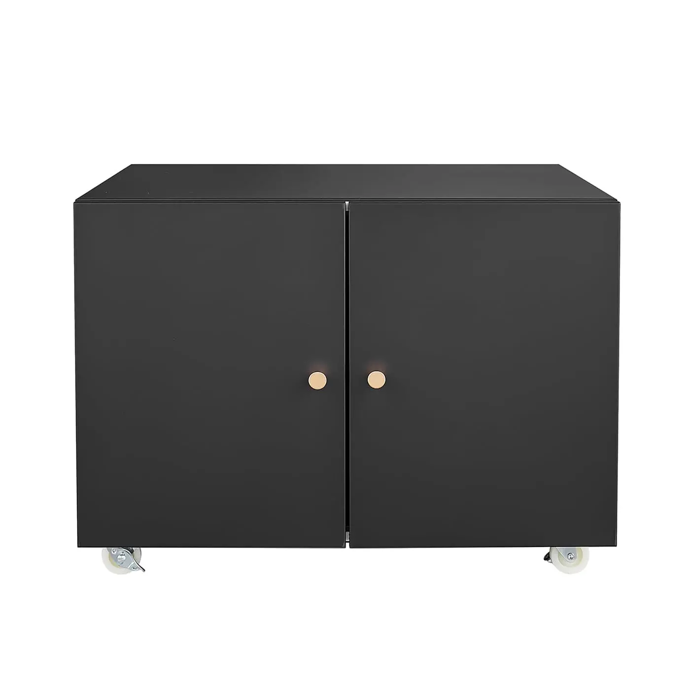 Metal Storage Cabinet with Wheels, Printer Cabinet File Cabinet with Door & Adjustable Shelf, Printer Table Stand for Home Office