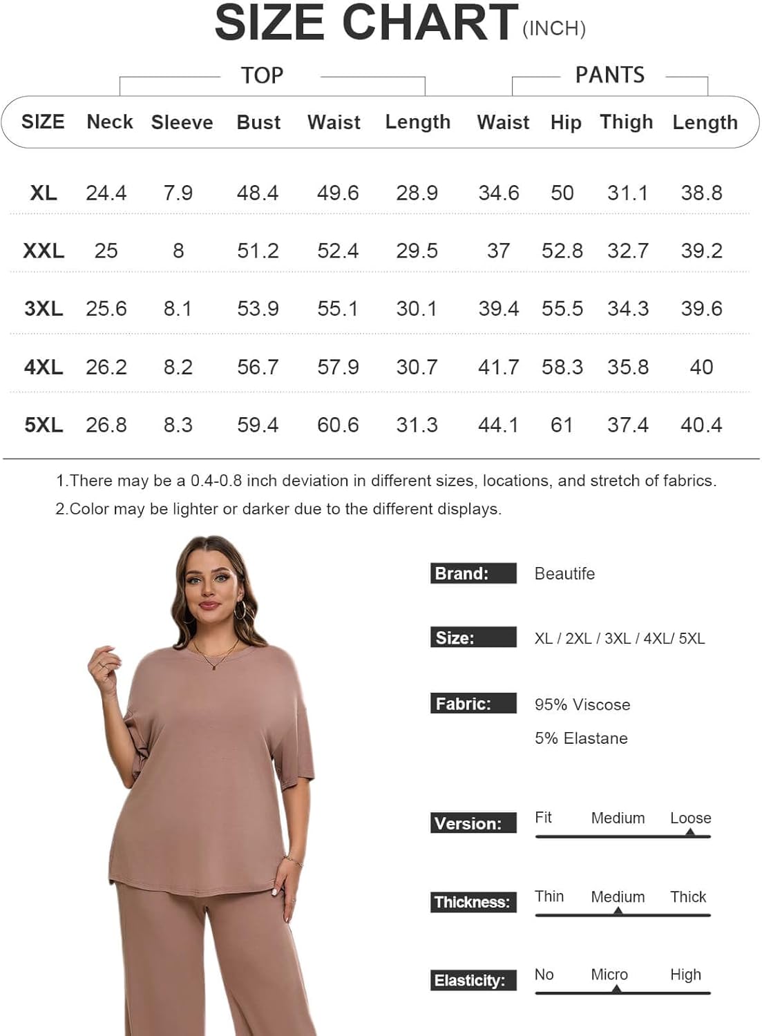【XL-5XL】Imily Bela Curve Womens Plus Size Lounge Sets Short Sleeve Tops Wide Leg Pants 2 Piece Outfits Tracksuit with Pockets