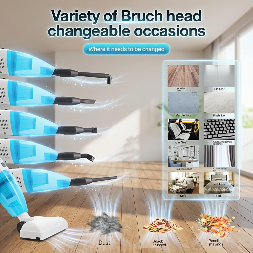 500W Corded Stick Vacuum Cleaner Gift 9 Accessories, 15KPa Powerful Suction 2-in-1 Lightweight Handheld Vacuum with HEPA Filter, Quiet Portable Dust Buster for Hard Floor, Carpet, Pet Hair, Sofa & Dorm, Blue