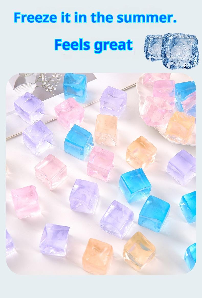 Creative Ice Cube Squishy Stress Relief Jelly Toy