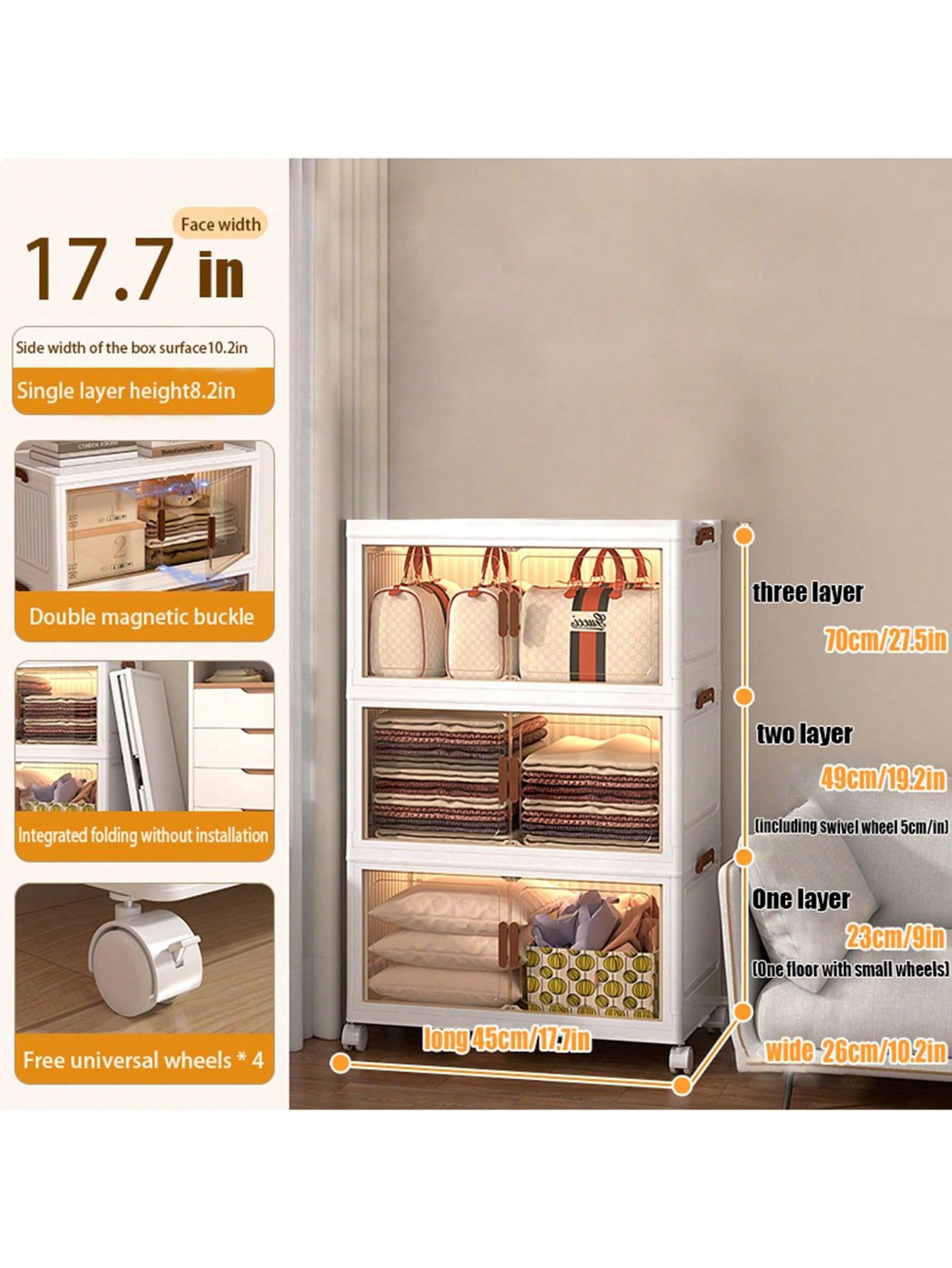 4layers  Plastic Storage Box Organizer, Stackable Storage Box, Covered Storage Box, Storage Container Organizer