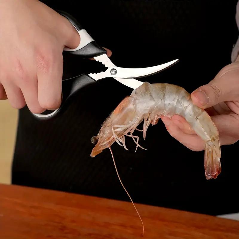 [Stainless Steel Scissors] 3pcs Heavy Duty Stainless Steel Kitchen Scissors | Food Grade Cooking Shears for Cutting Meat, Food, Fish, Poultry | Multipurpose Sharp Sissors for Dishwasher Safe