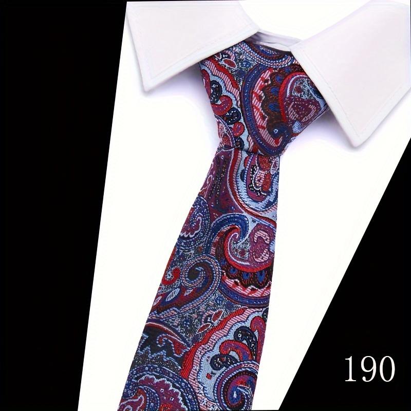 Classic 5-Piece Woven Necktie Set for Male Adults, Patterned Formal Fashion Accessories with Cufflinks and Tie Clip